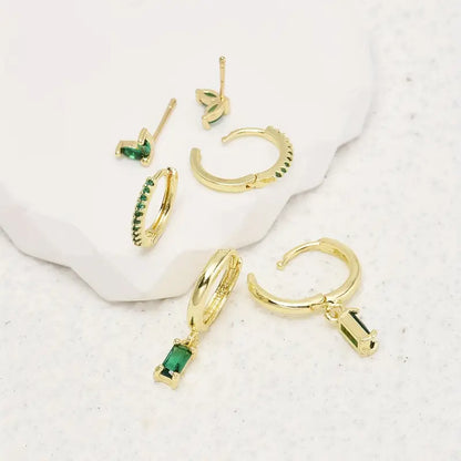 Edelgard | Ohrring-Set | Smaragdgrün