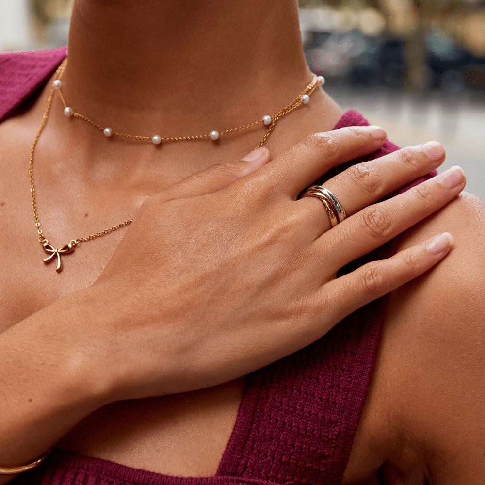 Dreifarbiger Loop-Ring