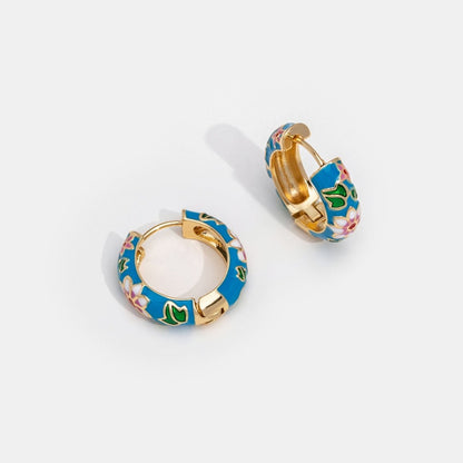 Goldene Blumen-Creolen