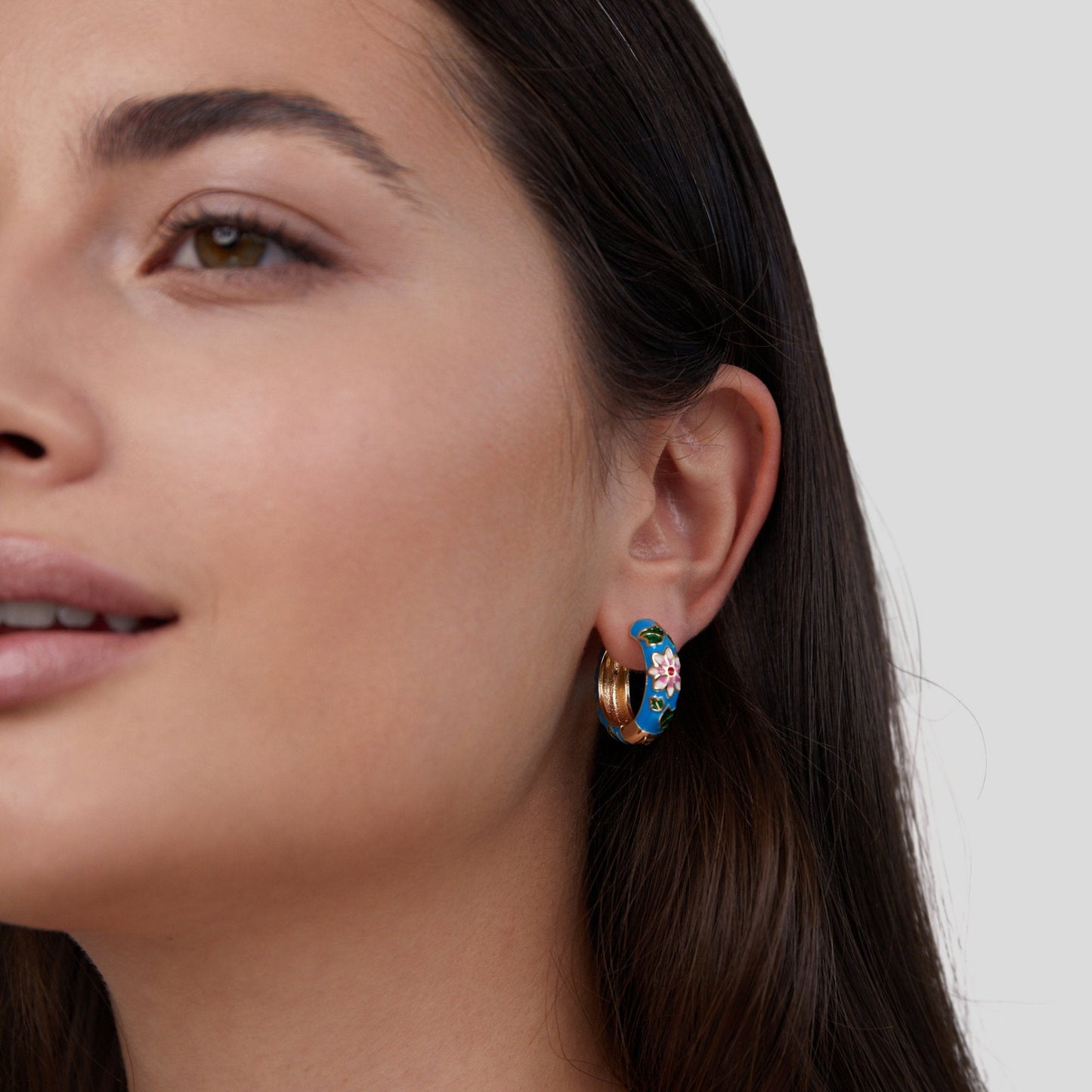 Goldene Blumen-Creolen