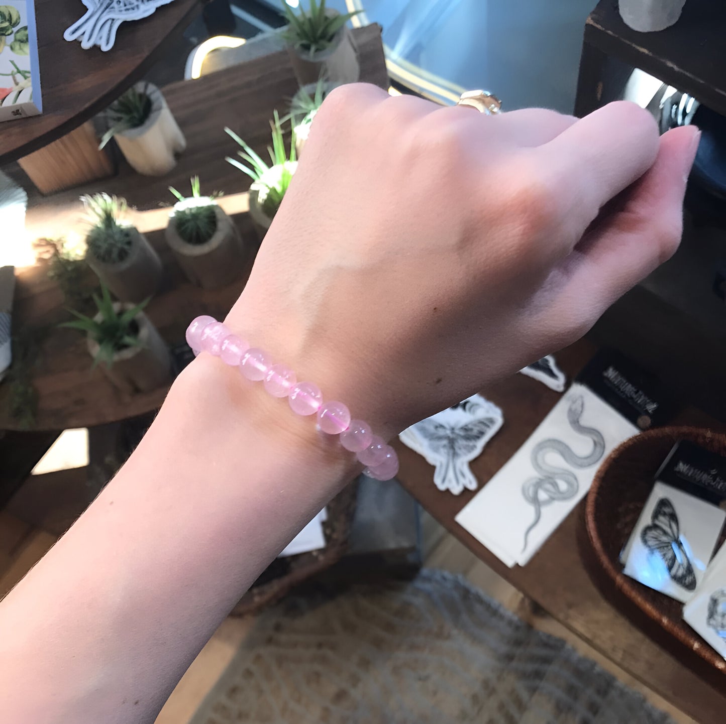 Liebes-Armband aus Rosenquarz