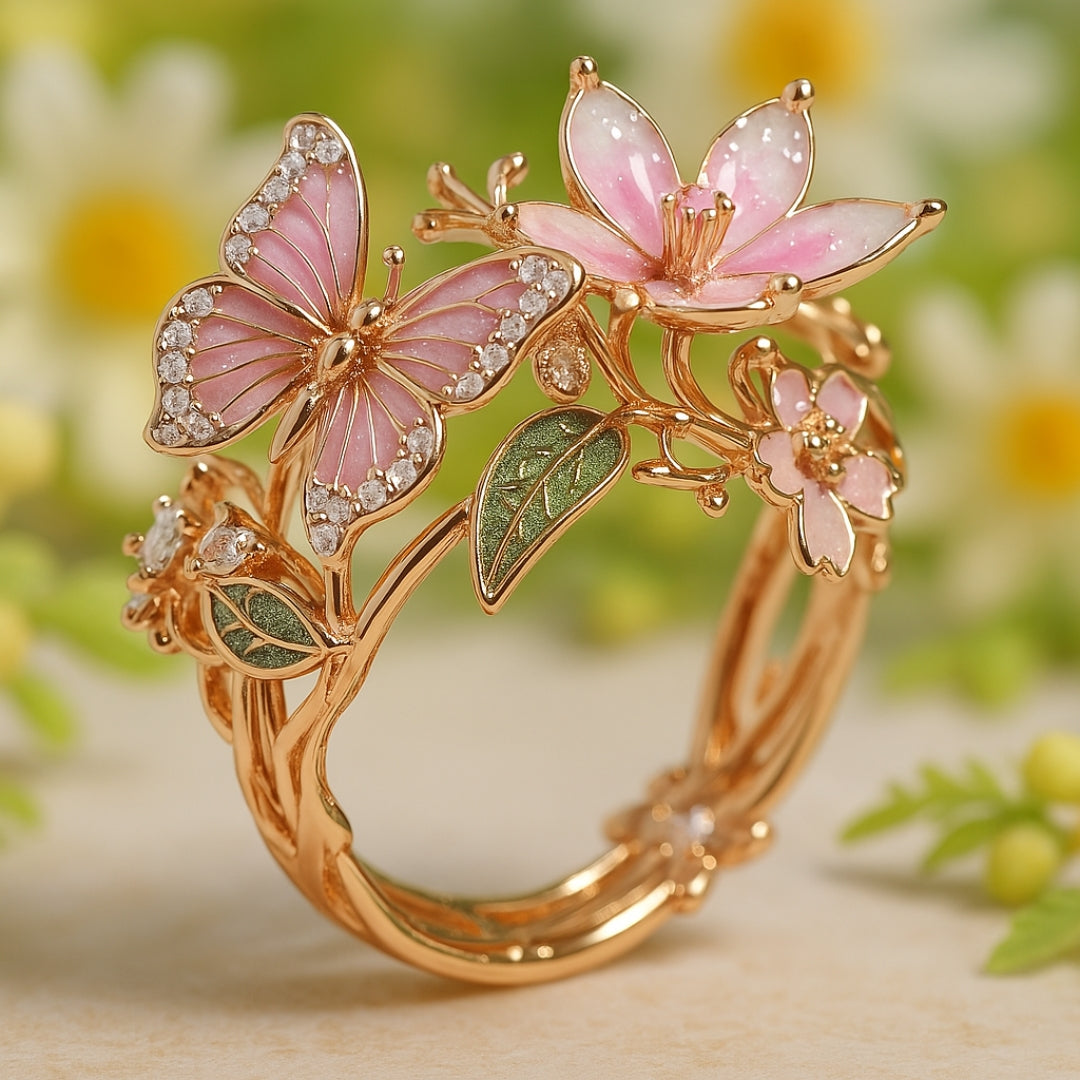 Nature Bright Schmetterling Zirkonia Ring
