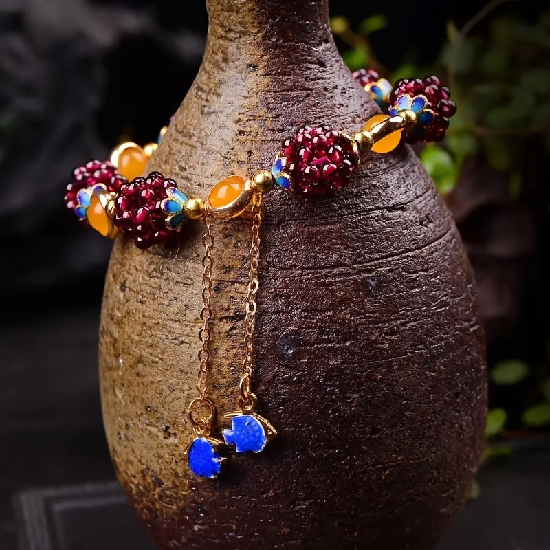 Kaiserliches Granat-Charm-Armband