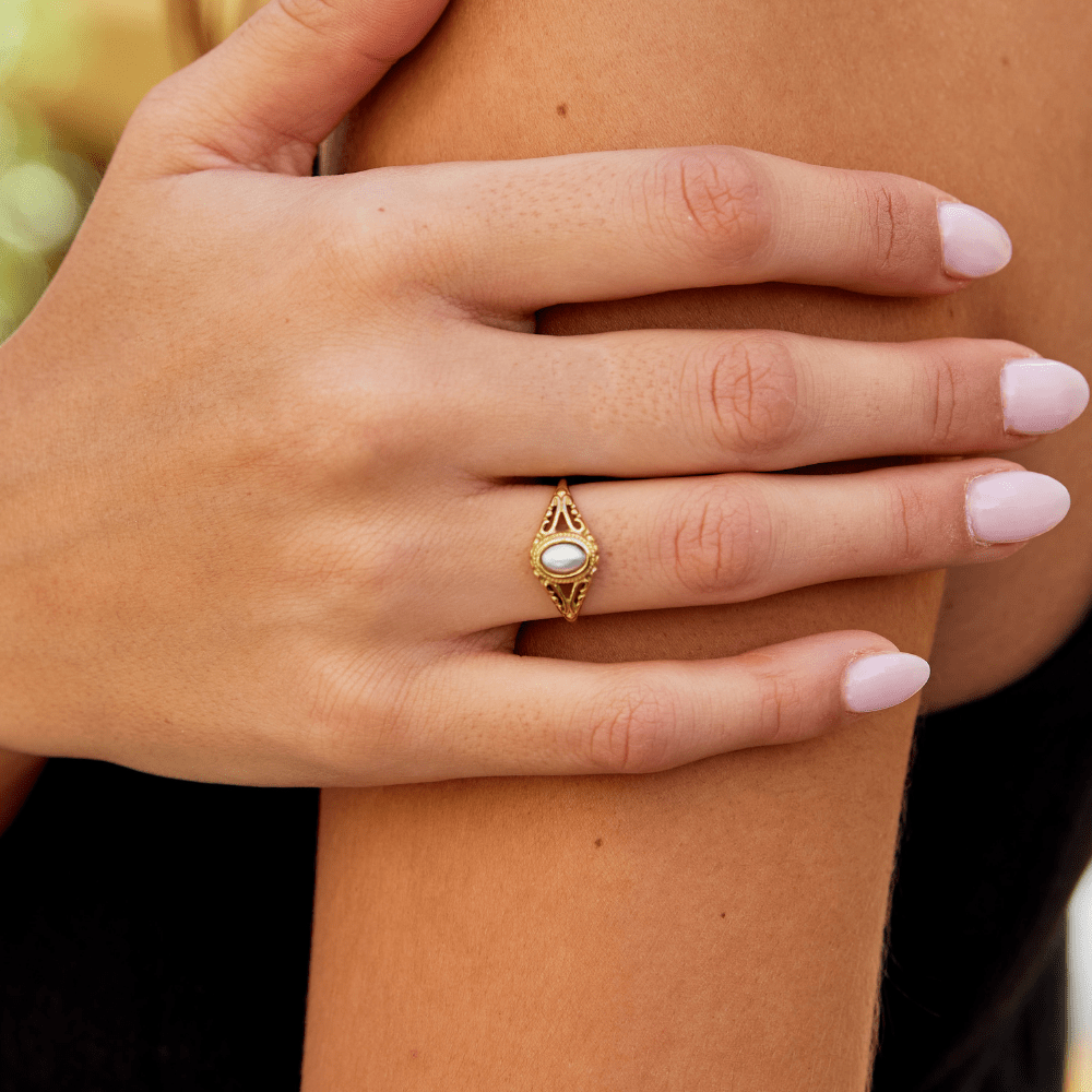 Vintage-Perlenring Royal