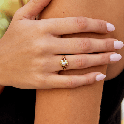 Vintage-Perlenring Royal