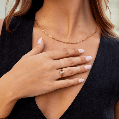 Vintage-Perlenring Royal